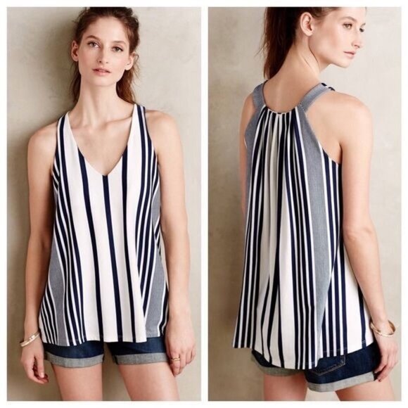 Puella North South Striped Swing Tank Tunic - Sz M - Picture 1 of 7